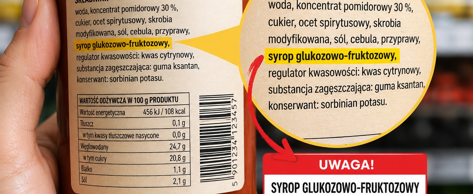 ukryty cukier w produktach spożywczych